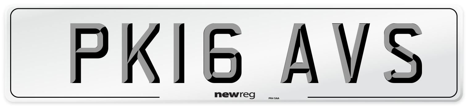 PK16 AVS Number Plate from New Reg